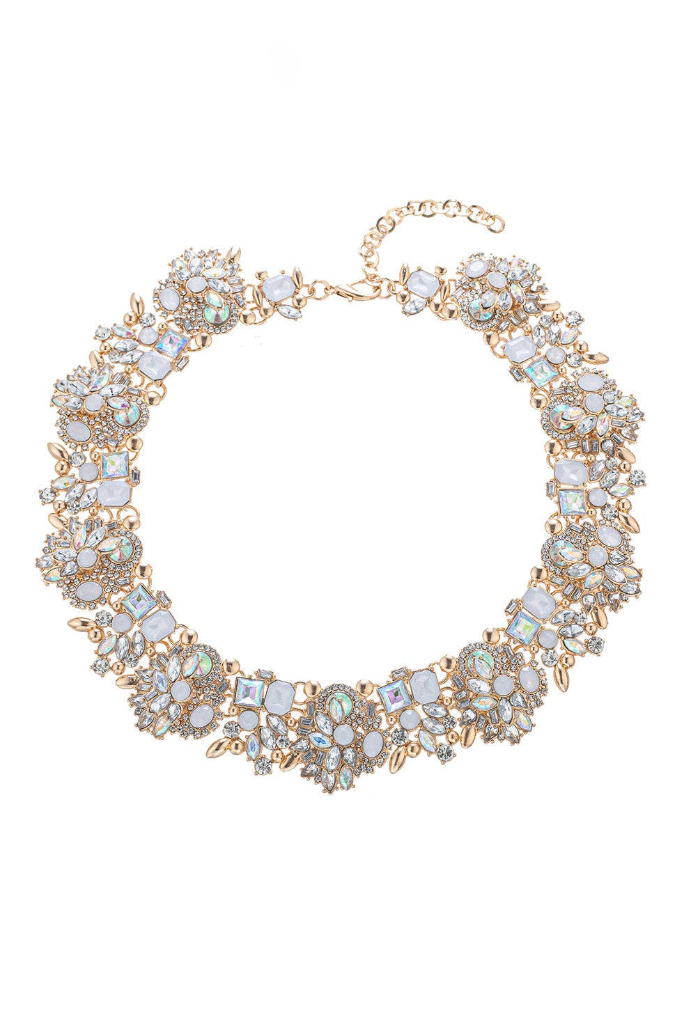 Ivy AB Crystal Collar Statement Necklace - Born To Glam Born To Glam