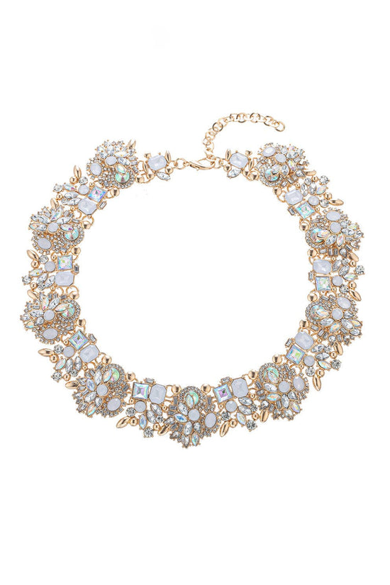 Ivy AB Crystal Collar Statement Necklace - Born To Glam Born To Glam