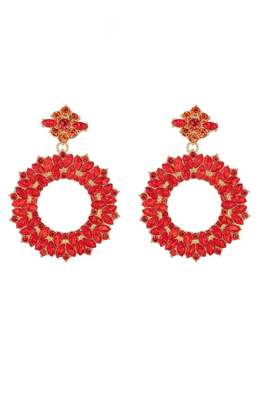 Red Dimitris Statement Earrings - Born To Glam Born To Glam