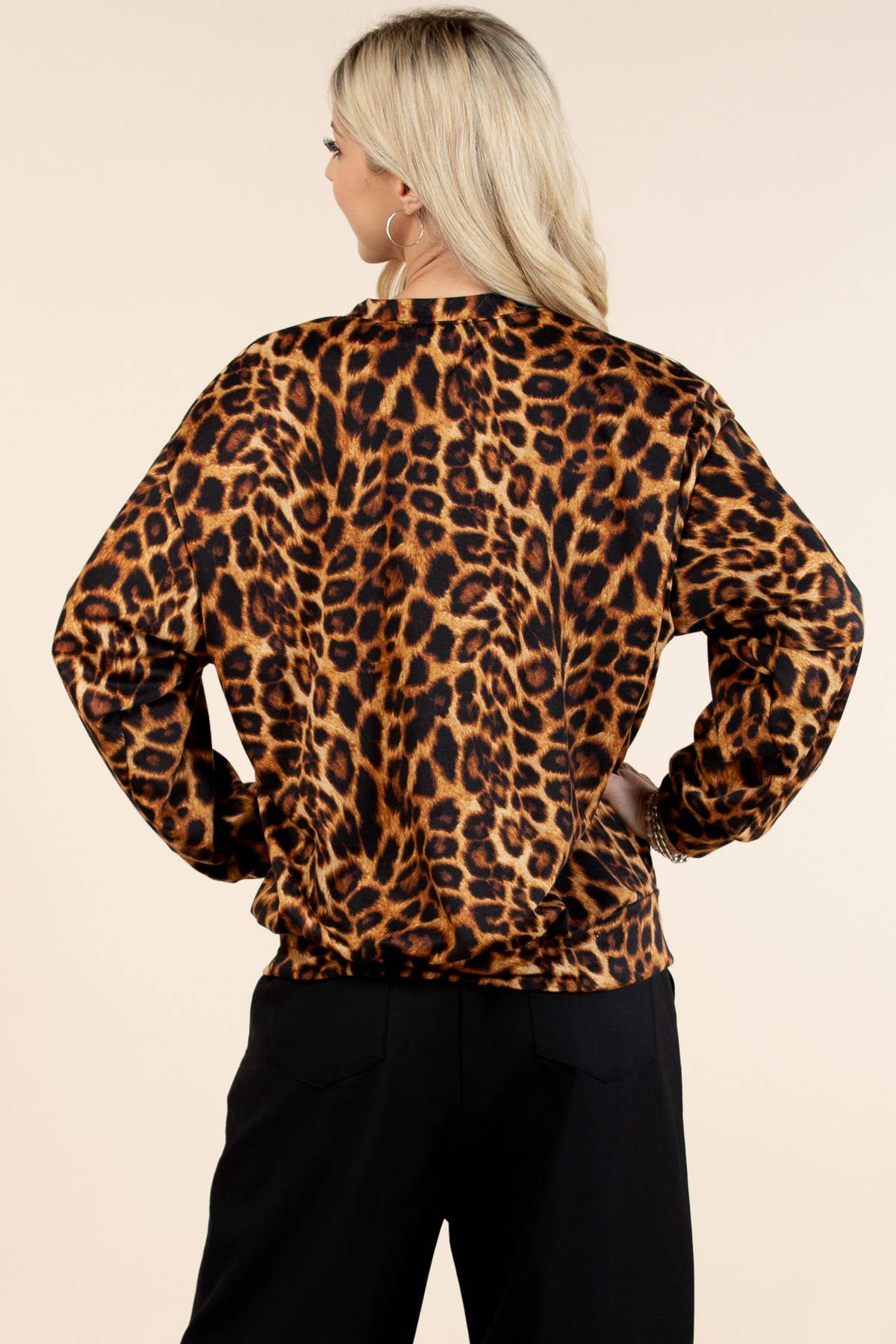 Rumie Cherry Animal Print Long Sleeves  Top - Born To Glam Born To Glam