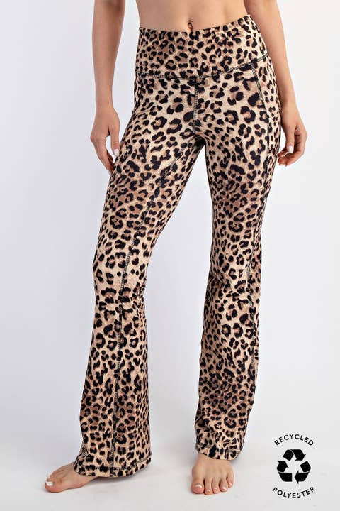 Animal Printed Butter Soft Flared Leggings by Born To Glam Born To Glam