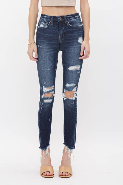 Pesquie High Rise Ankle Skinny by Born To Glam Born To Glam