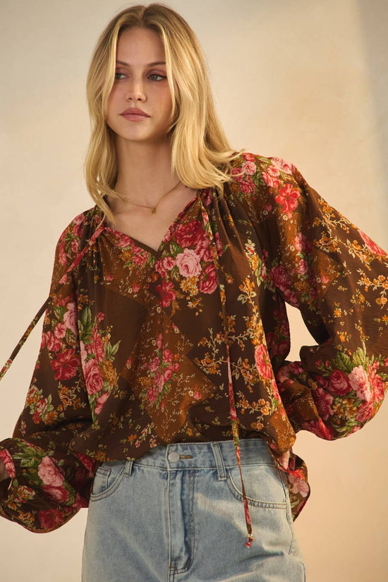 Floral Printed Blouse - Born To Glam Born To Glam