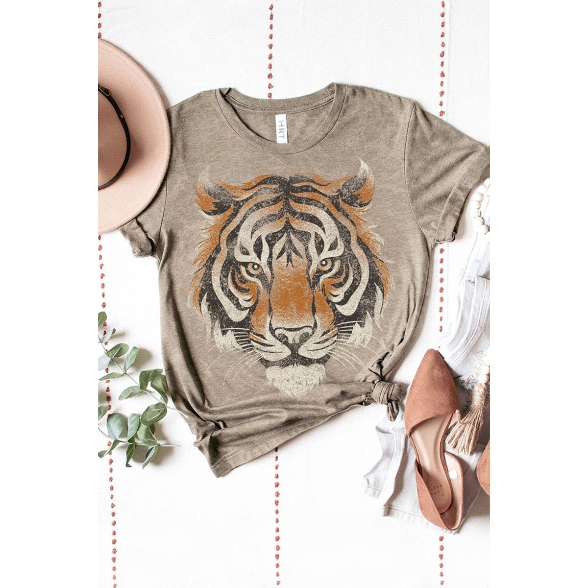 Tiger Big Face Mineral Graphic Tee - Born To Glam Born To Glam