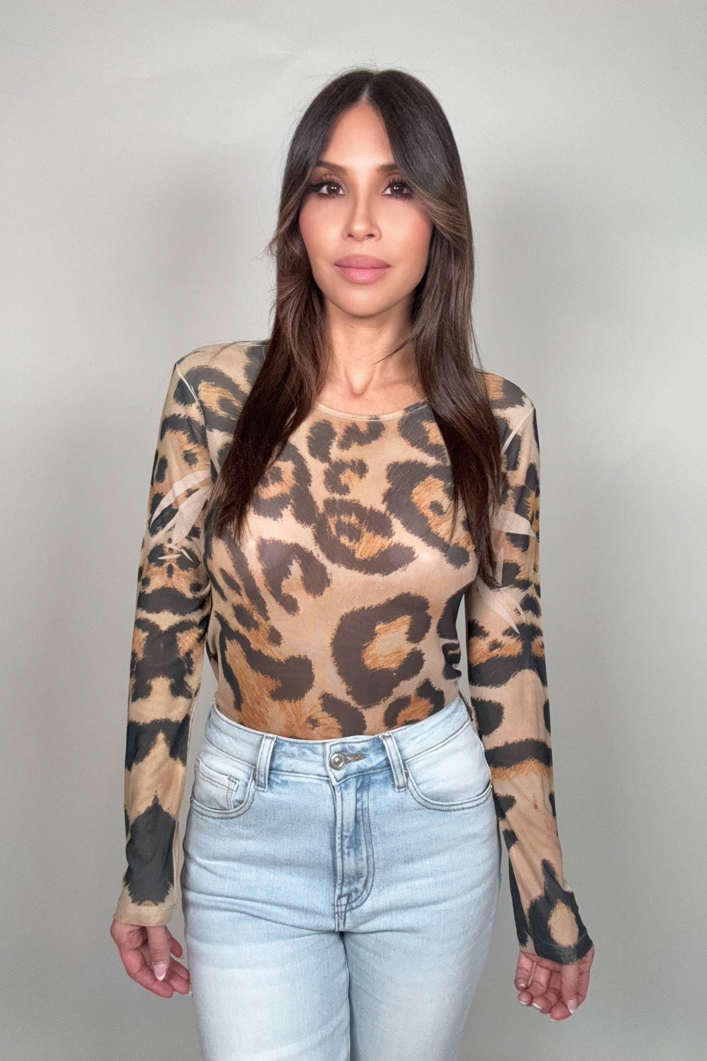 Bold Leopard Mesh Top - Born To Glam Born To Glam