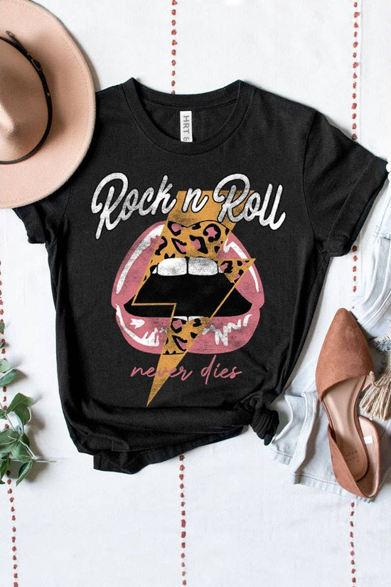 Rock and Roll Never Dies Tee - Born To Glam Born To Glam