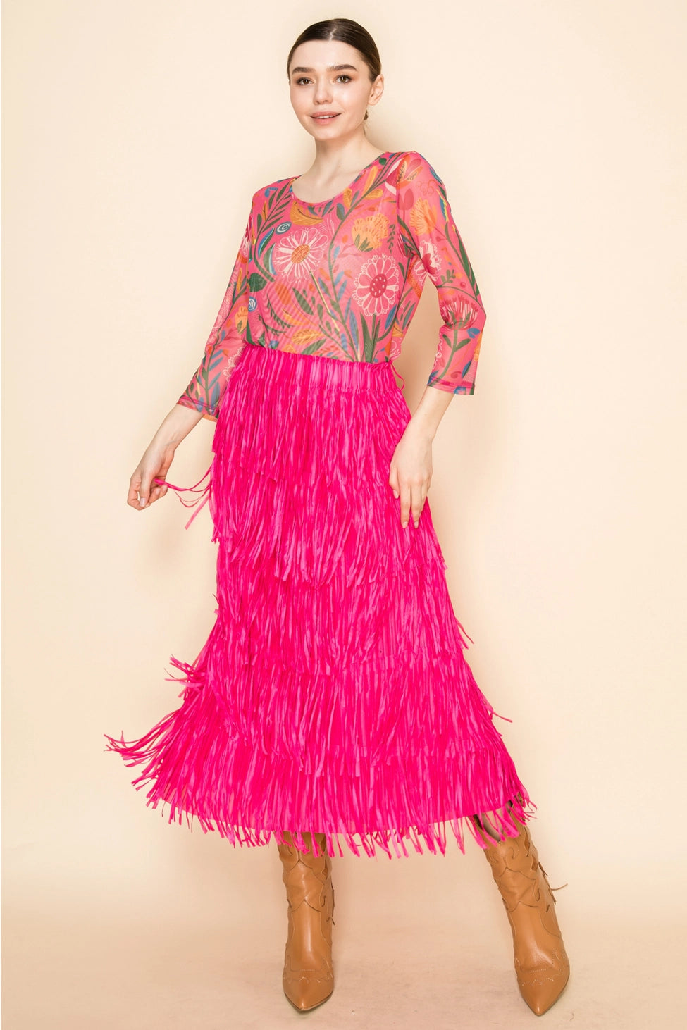 Fringe Maxi Skirt - Born To Glam Born To Glam