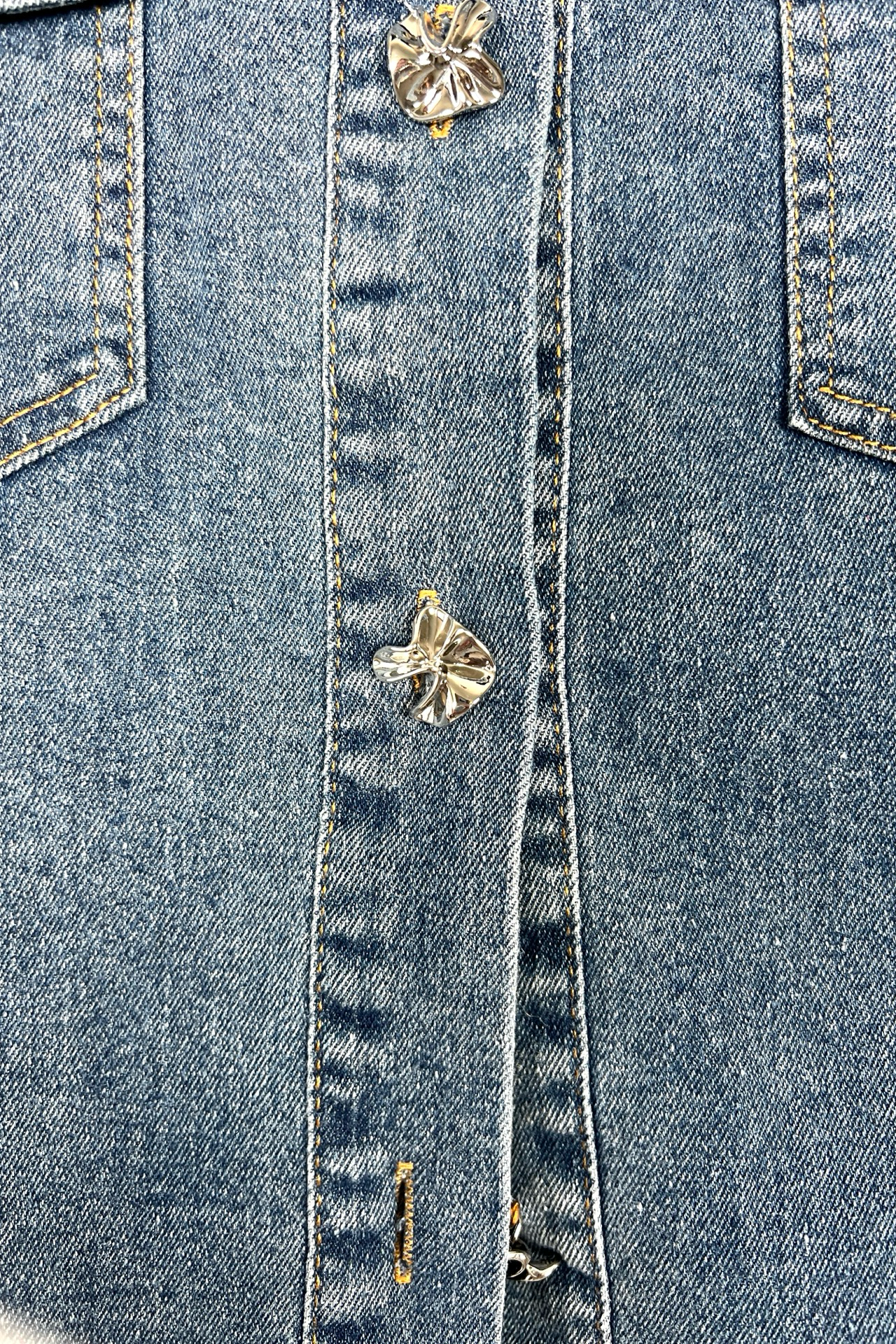 Flare Sleeve Denim Top - Born To Glam Born To Glam