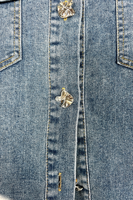 Flare Sleeve Denim Top - Born To Glam Born To Glam