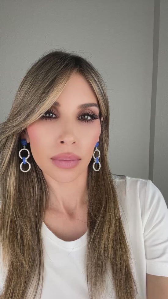 Load and play video in Gallery viewer, Chainlink Crystal Dangle Earrings
 Born To Glam