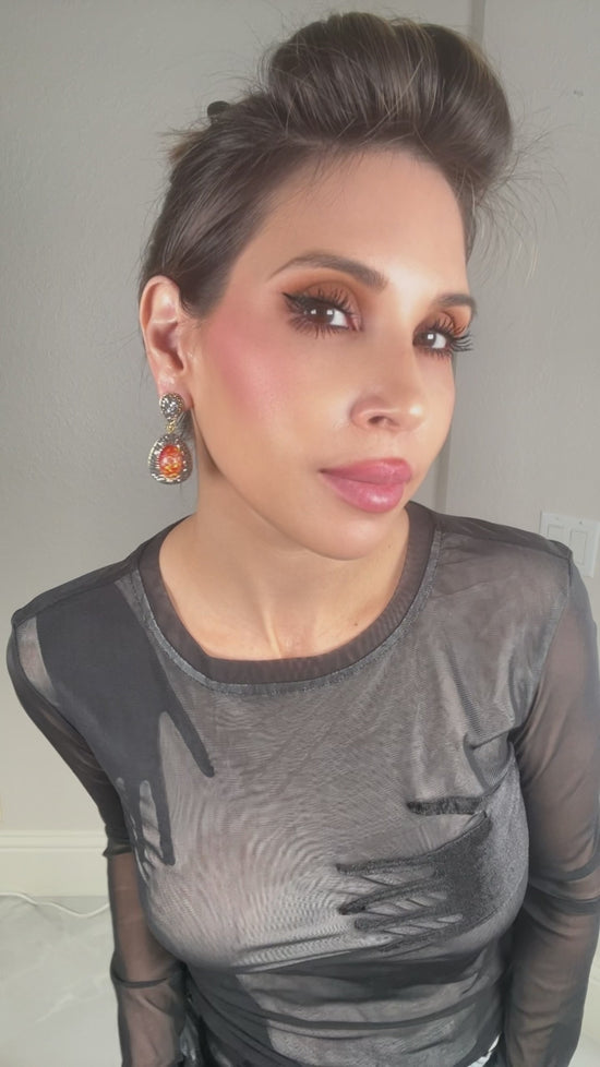 Load and play video in Gallery viewer, Mixed Cubic Zirconia Crystal Drop Earrings
 Born To Glam