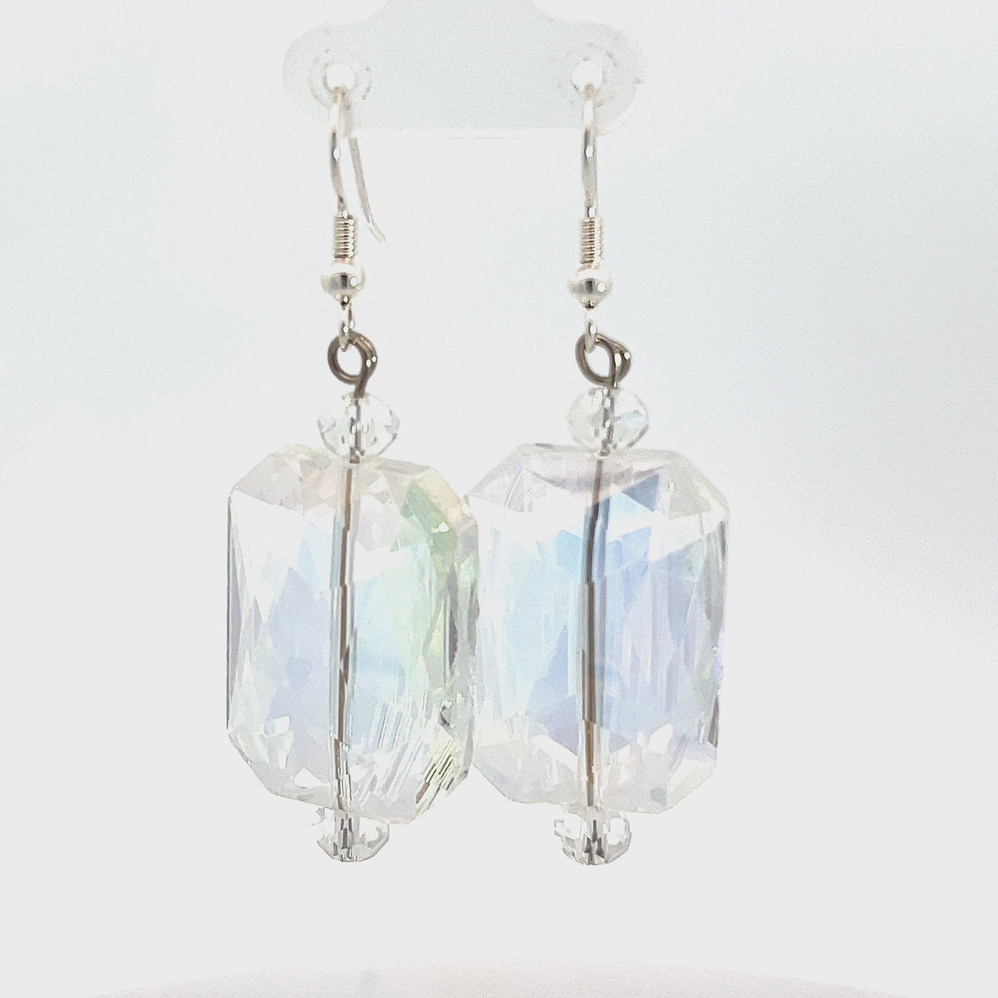 Load and play video in Gallery viewer, Rectangle Crystal Earrings
 Born To Glam