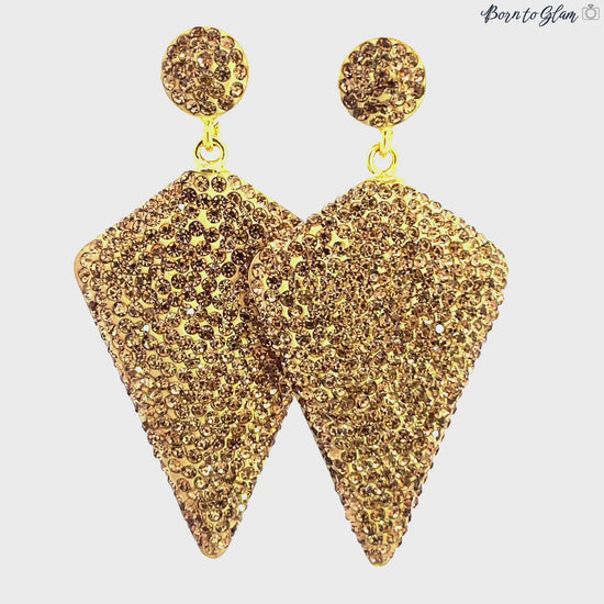 Load and play video in Gallery viewer, Kite Crystal 925 Sterling Silver Drop Earrings
 Born To Glam