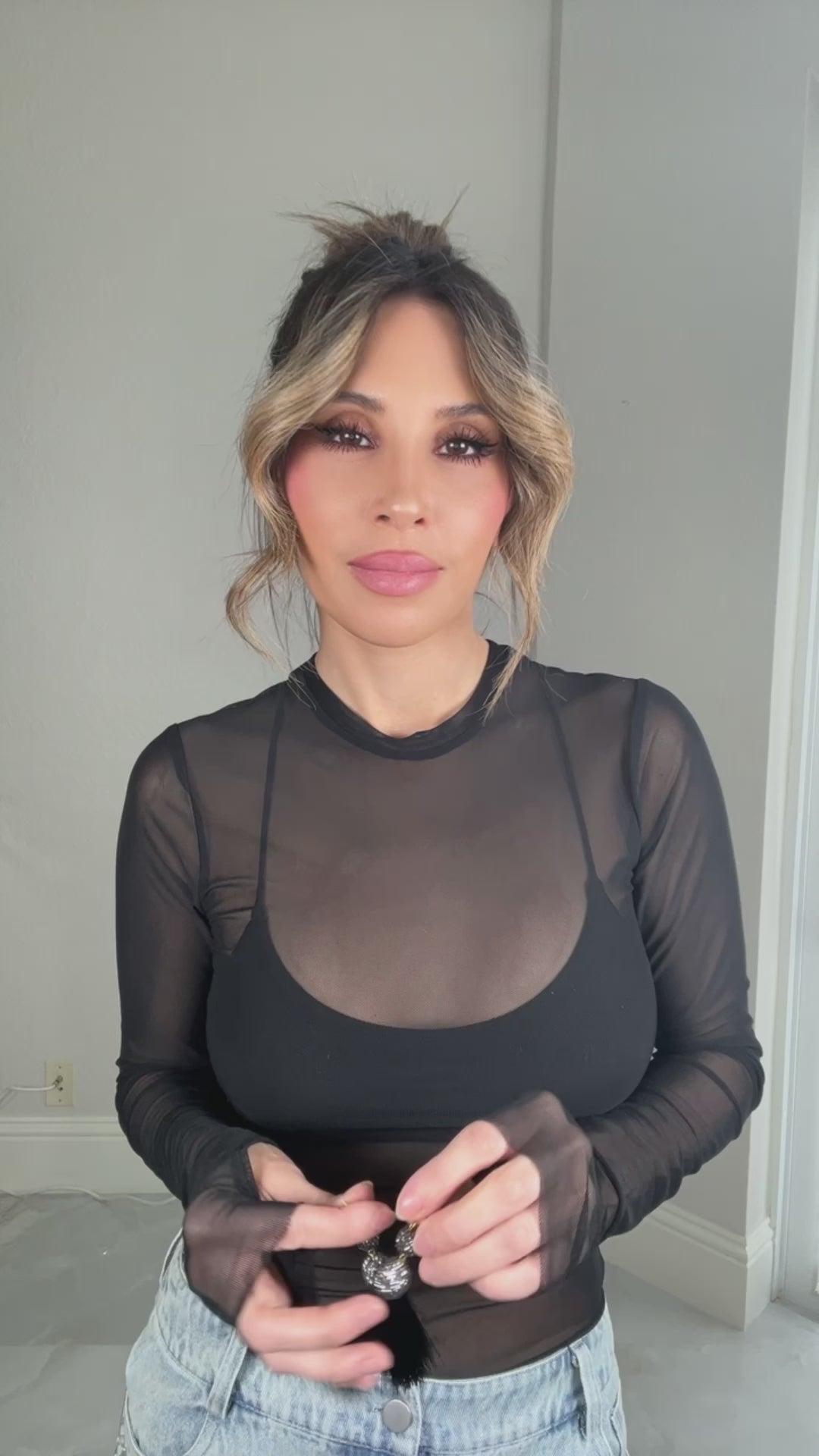 Load and play video in Gallery viewer, Silver Crystal Gold Plated Black Thread Tassel Earring
 Born To Glam