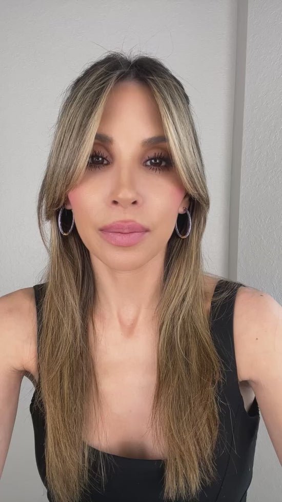 Load and play video in Gallery viewer, Crystal Oval Brass Hoops
 Born To Glam
