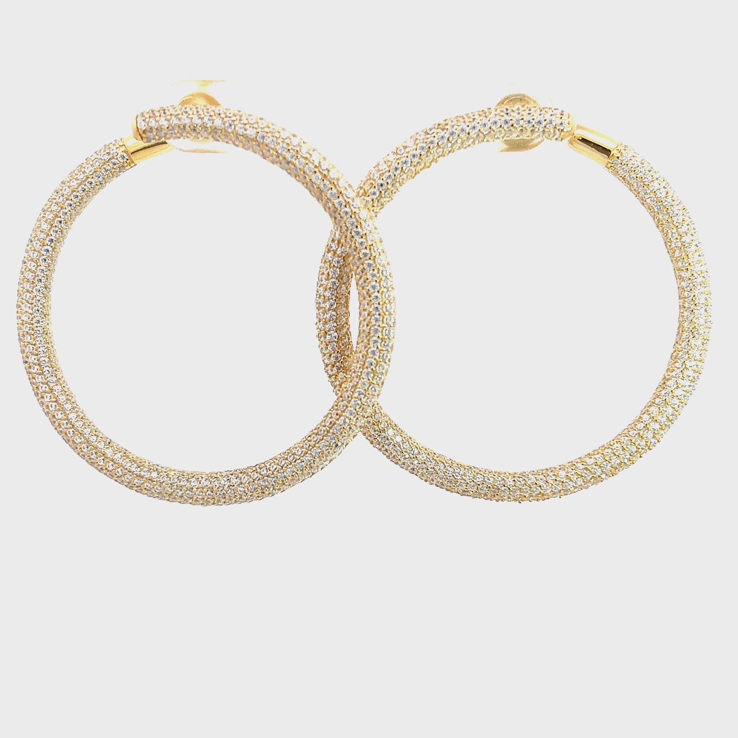 Load and play video in Gallery viewer, Crystal CZ Hoop Earring
 Born To Glam