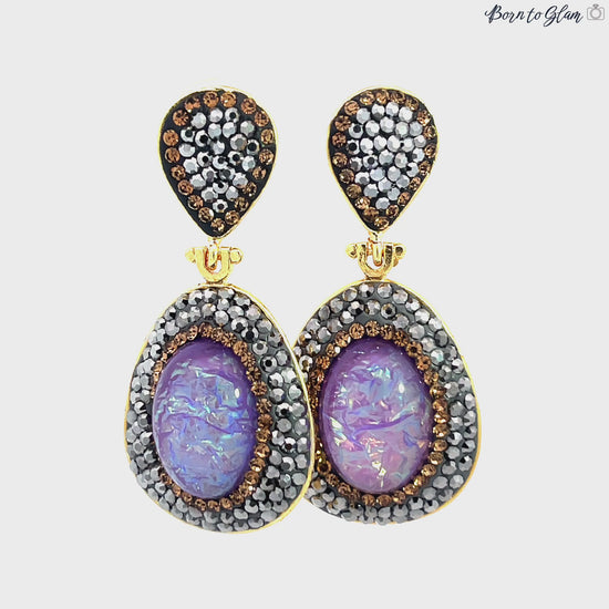 Load and play video in Gallery viewer, Mixed Cubic Zirconia Crystal Drop Earrings
 Born To Glam