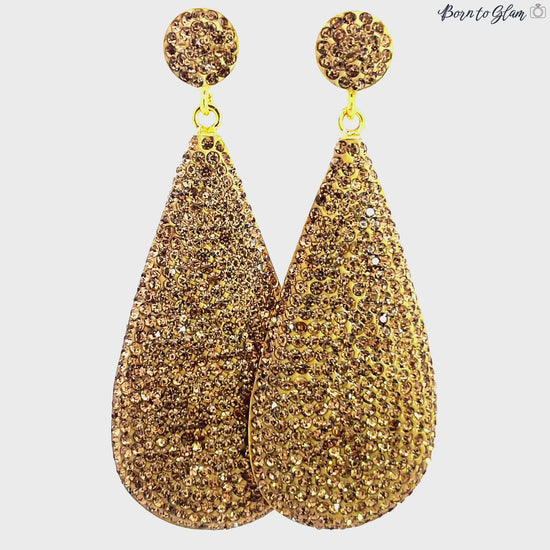 Load and play video in Gallery viewer, Teardrop 925 Sterling Silver Drop Earrings
 Born To Glam