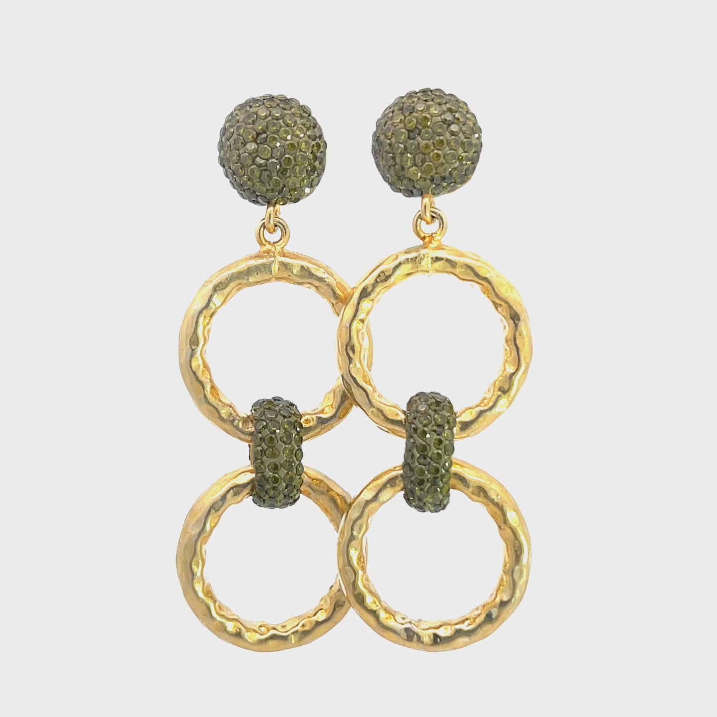 Load and play video in Gallery viewer, Chainlink Crystal Dangle Earrings
 Born To Glam