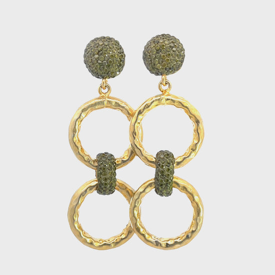 Load and play video in Gallery viewer, Chainlink Crystal Dangle Earrings
 Born To Glam