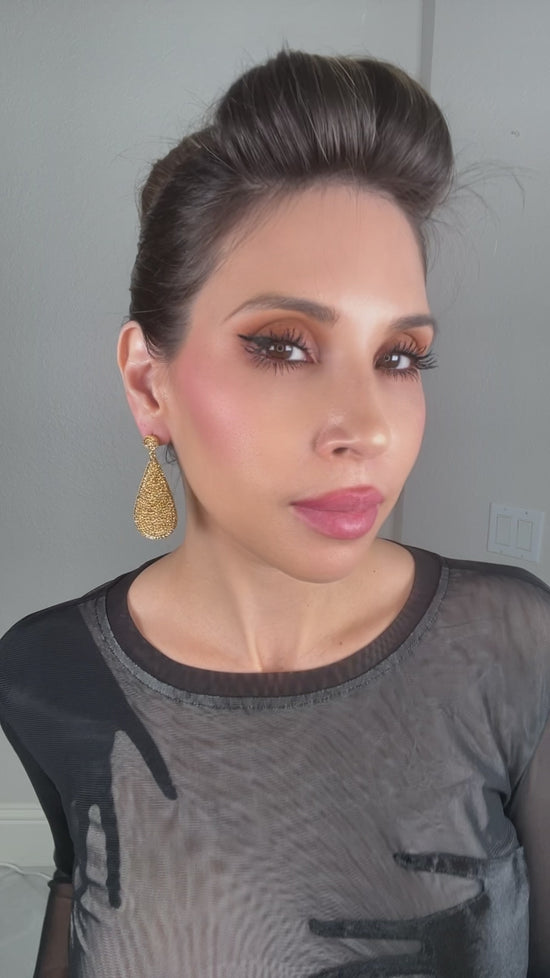 Load and play video in Gallery viewer, Teardrop 925 Sterling Silver Drop Earrings
 Born To Glam